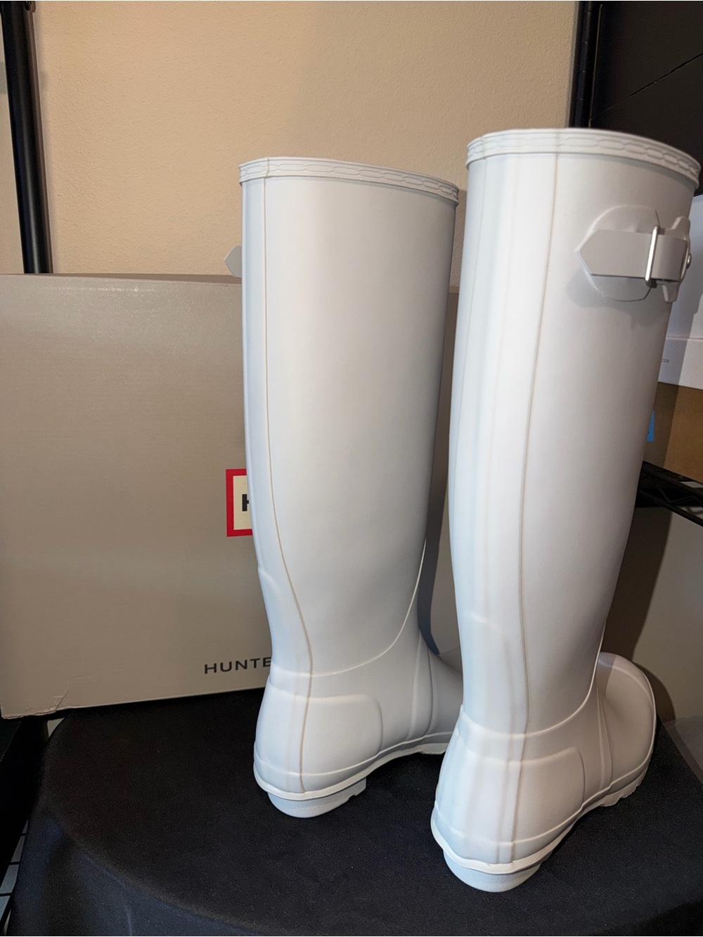 Hunter ❤️🔥 Original Tall Light grey Rain Boots - Picture 8 of 10